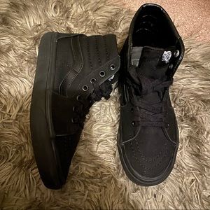 Unisex Vans Sk8-Hi Black Canvas Shoes
